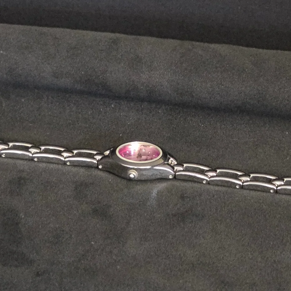 Fossil F2 Watch Women‎ OS Silver Pink Dial ES-9465 Stainless Steel Jewelry